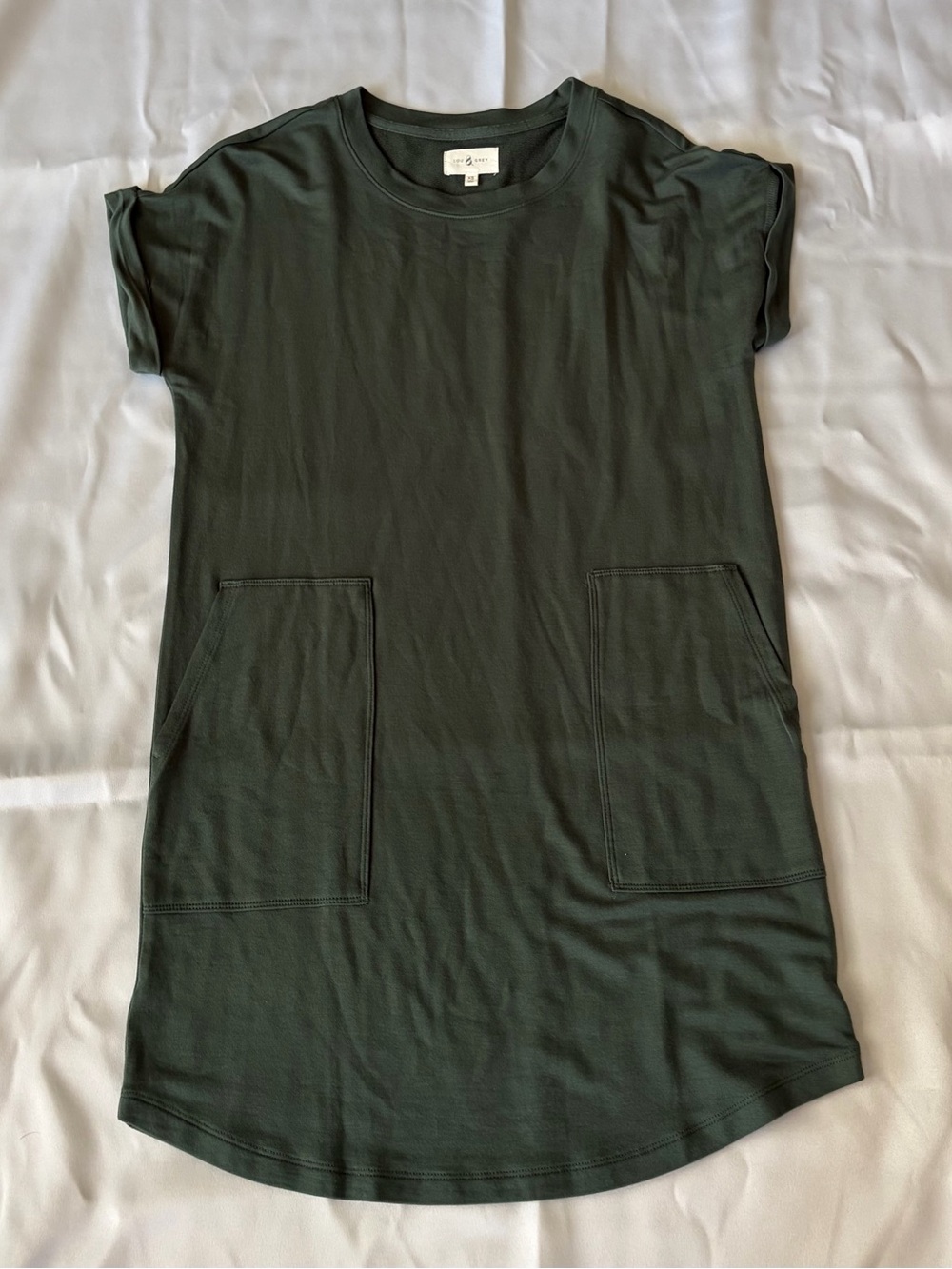 Lou & Grey Olive Green Midi T-Shirt Dress